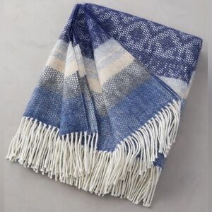 Overland Geo Stripe Alpaca Wool Throw Blanket